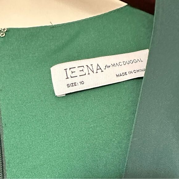 Mac Duggal Ieena | 55637 Bishop Sleeve V Neck Chiffon Dress Size 10 NEW - Picture 8 of 11